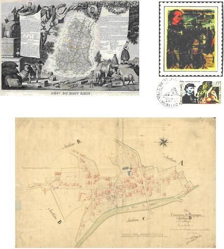 Belfort, timbres de la Paix de Versailles et cadastre napol�onnien