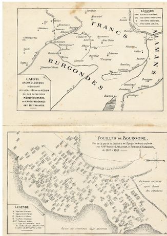 Carte du cimeti�re barbare de Bourogne
