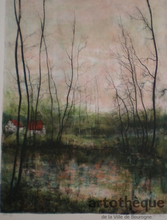 Crépuscule au bord de la rivière