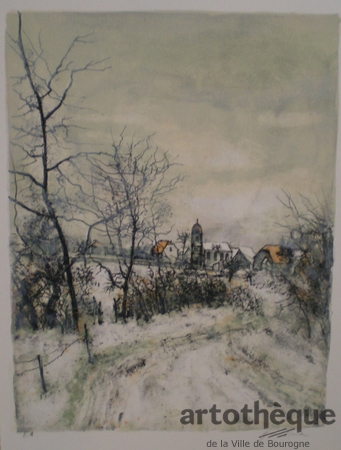 Village sous la neige