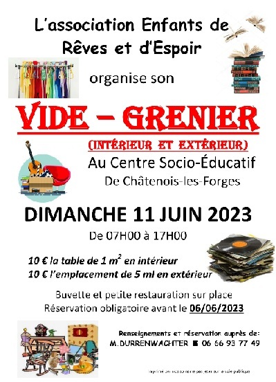 Vide-grenier d'Enfants de Rêve et d'Espoir