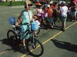 Galopin à vélo à Bourogne